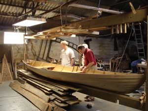 Sweet chestnut skiff in build